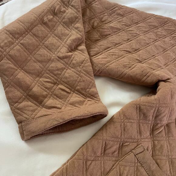 NWT J.Crew Quilted Jacket Tan Classic Cotton Top Patch Pockets Size L Preppy - Picture 6 of 11